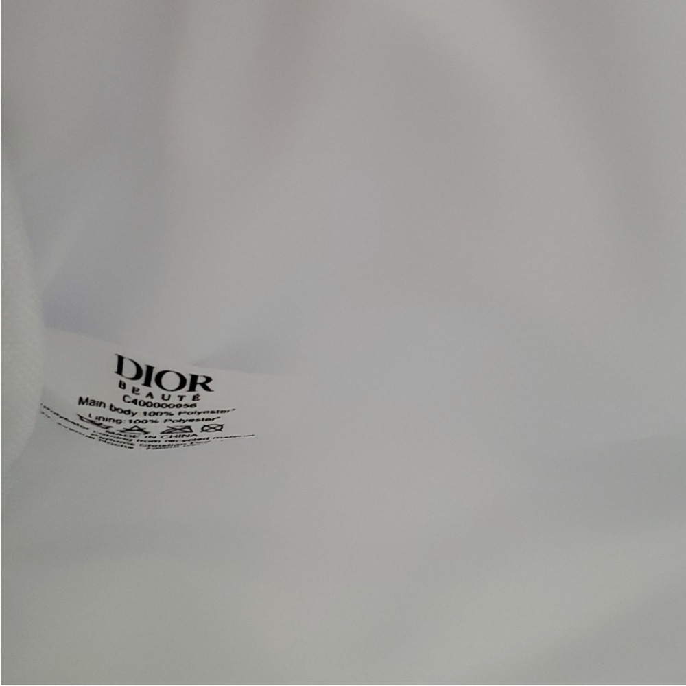 DIOR Beauty Cosmetic Bag – Beige Pouch Clutch – Soft Faux Leather – NEW in Box! - Picture 13 of 13